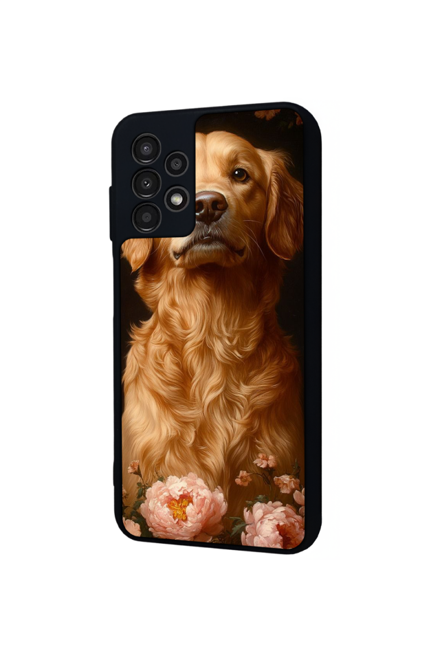 Samsung Galaxy A23 Uyumlu Golden Kopek Tasarımlı Glossy Premium Kılıf