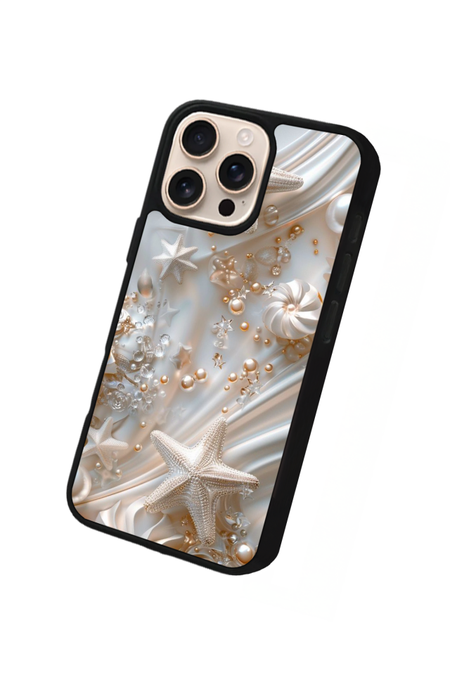 iPhone 16 Pro Uyumlu  İnci Tasarımlı Glossy Premium Kılıf