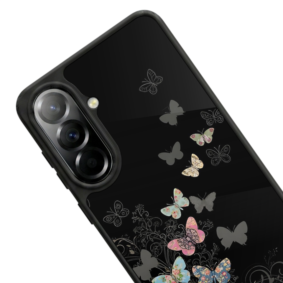 Samsung Galaxy A37 Uyumlu Kelebek Tasarımlı Glossy Premium Kılıf
