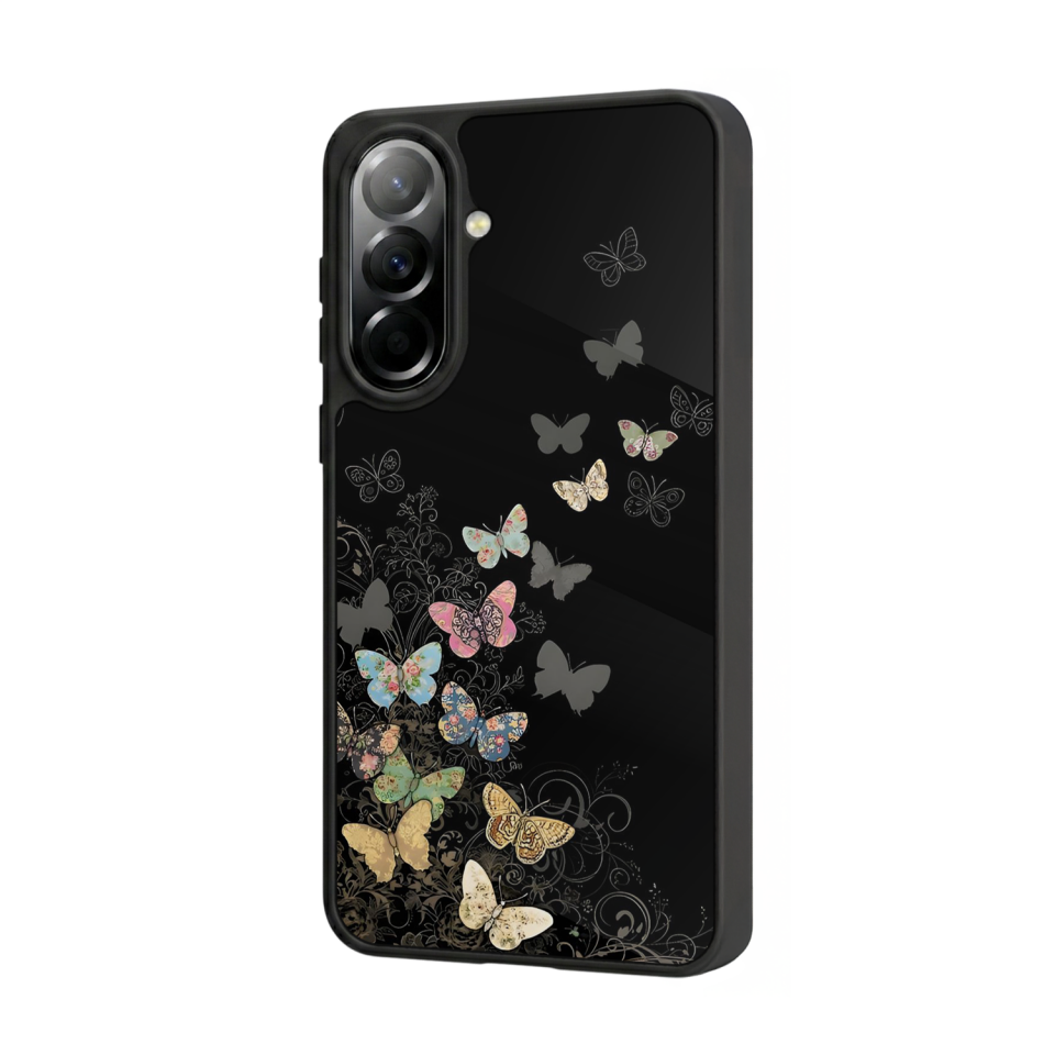 Samsung Galaxy A37 Uyumlu Kelebek Tasarımlı Glossy Premium Kılıf