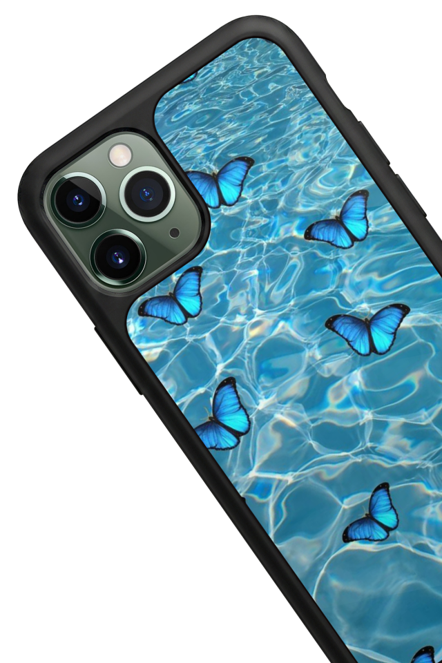 iPhone 11 Pro Max Uyumlu Kelebek Tasarımlı Glossy Premium Kılıf