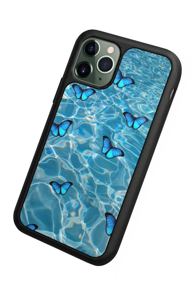 iPhone 11 Pro Max Uyumlu Kelebek Tasarımlı Glossy Premium Kılıf