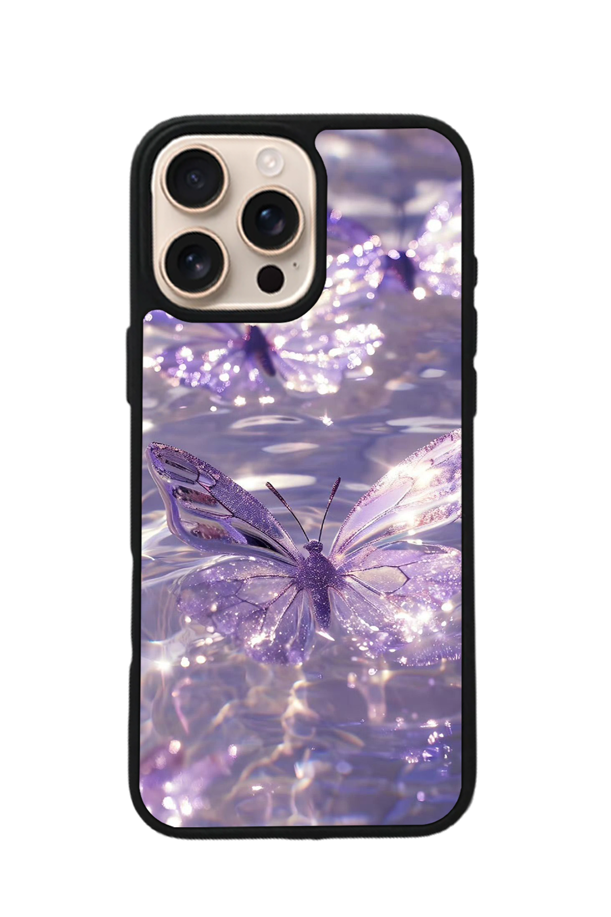iPhone 14 Pro Uyumlu Kelebek Tasarımlı Glossy Premium Kılıf