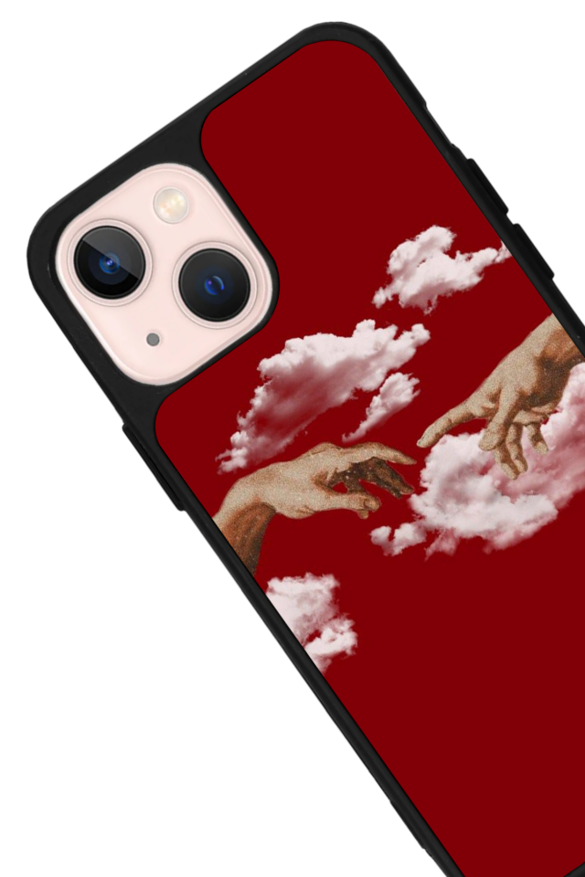 iPhone 13 Mini Uyumlu Kirmizi Tasarımlı Glossy Premium Kılıf