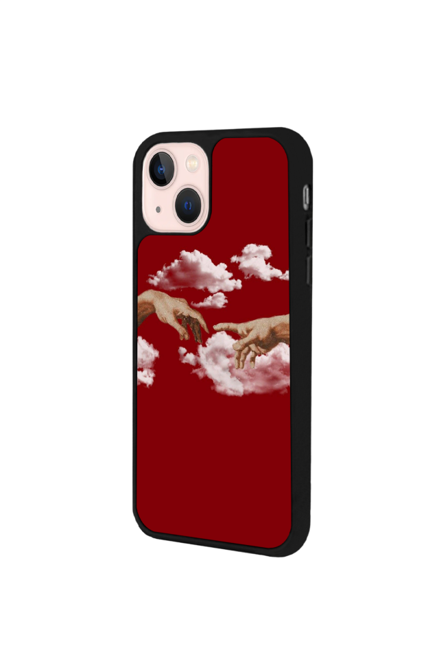 iPhone 13 Mini Uyumlu Kirmizi Tasarımlı Glossy Premium Kılıf