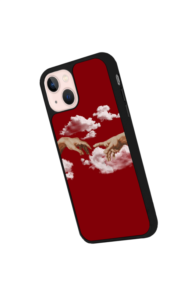 iPhone 13 Mini Uyumlu Kirmizi Tasarımlı Glossy Premium Kılıf