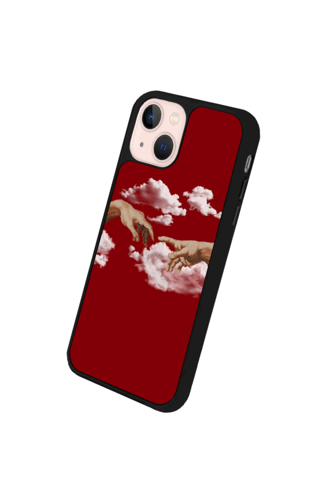 iPhone 13 Mini Uyumlu Kirmizi Tasarımlı Glossy Premium Kılıf