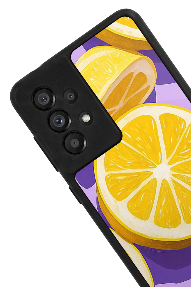Samsung Galaxy A73 Uyumlu Limon Tasarımlı Glossy Premium Kılıf