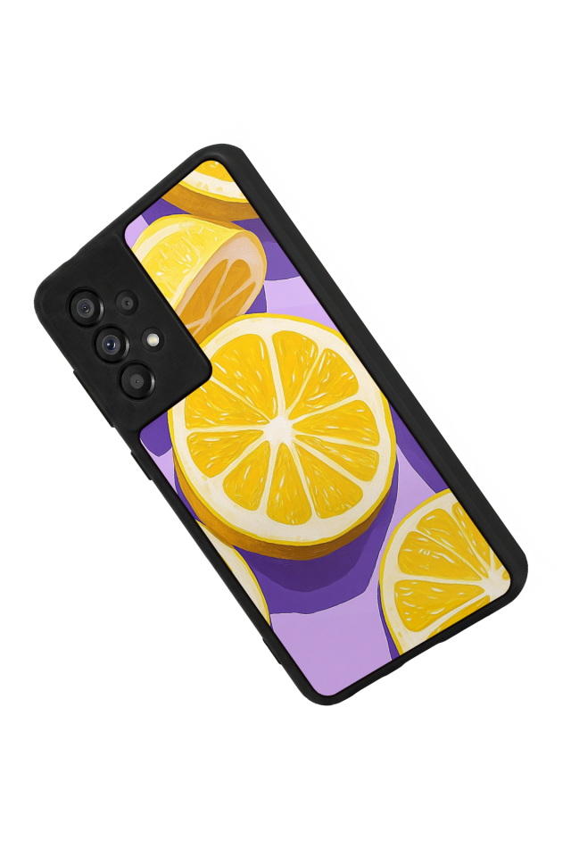 Samsung Galaxy A73 Uyumlu Limon Tasarımlı Glossy Premium Kılıf