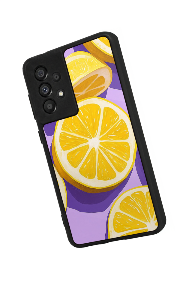 Samsung Galaxy A73 Uyumlu Limon Tasarımlı Glossy Premium Kılıf