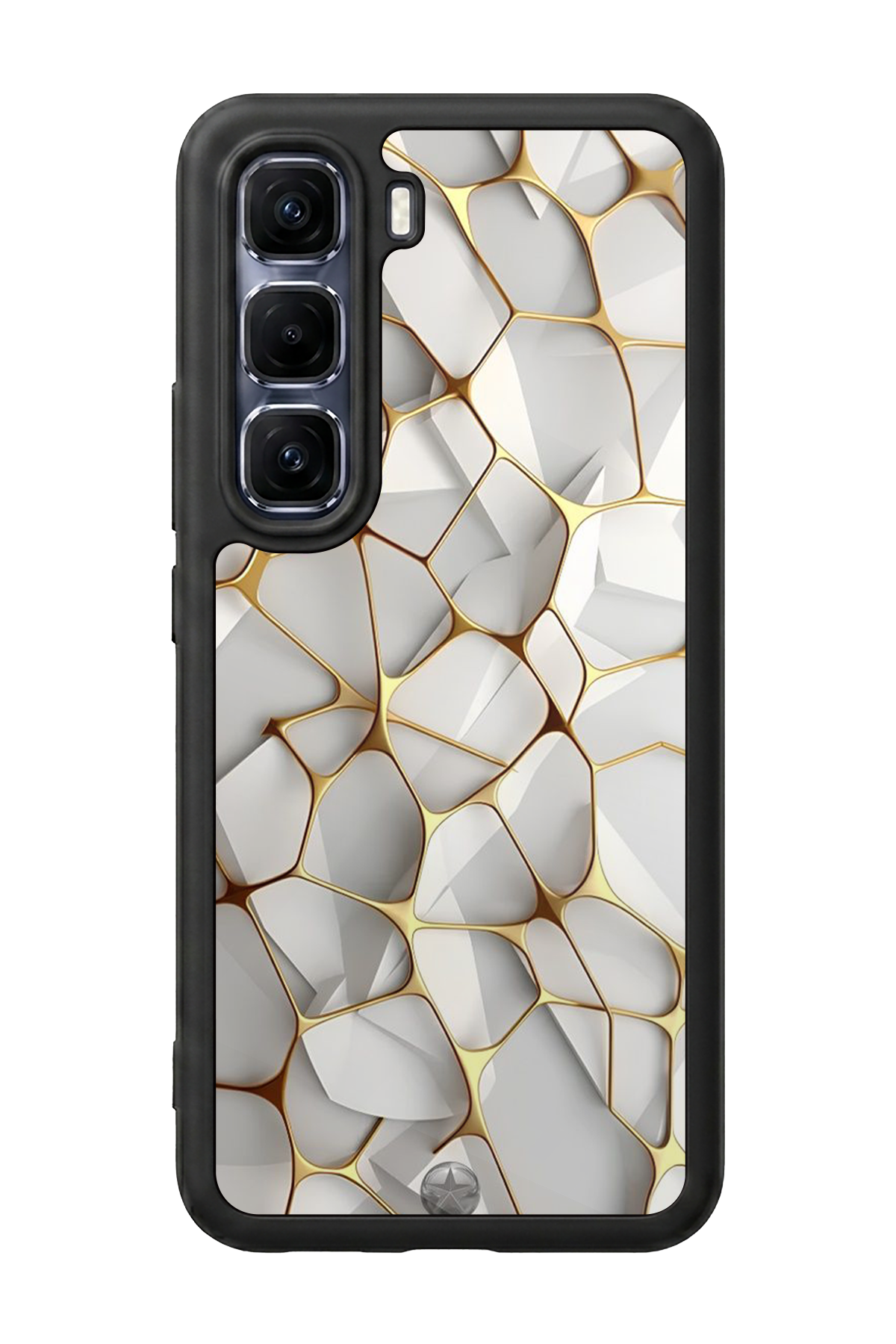 Infinix Hot 60 Pro Plus Uyumlu Mermer Marble Tasarımlı Glossy Premium Kılıf