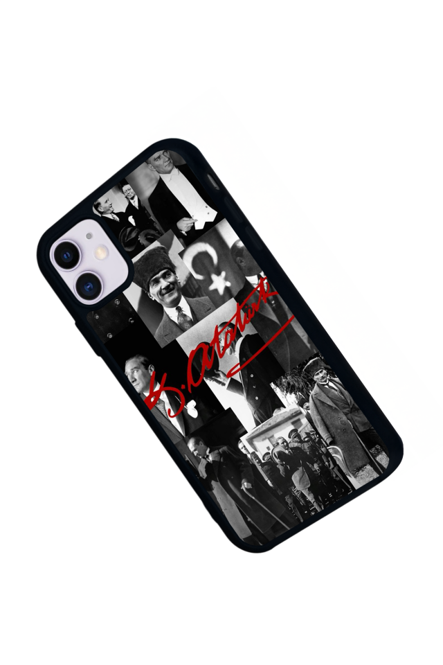 iPhone 11 Uyumlu Mustafa Kemal Ataturk Tasarımlı Glossy Premium Kılıf