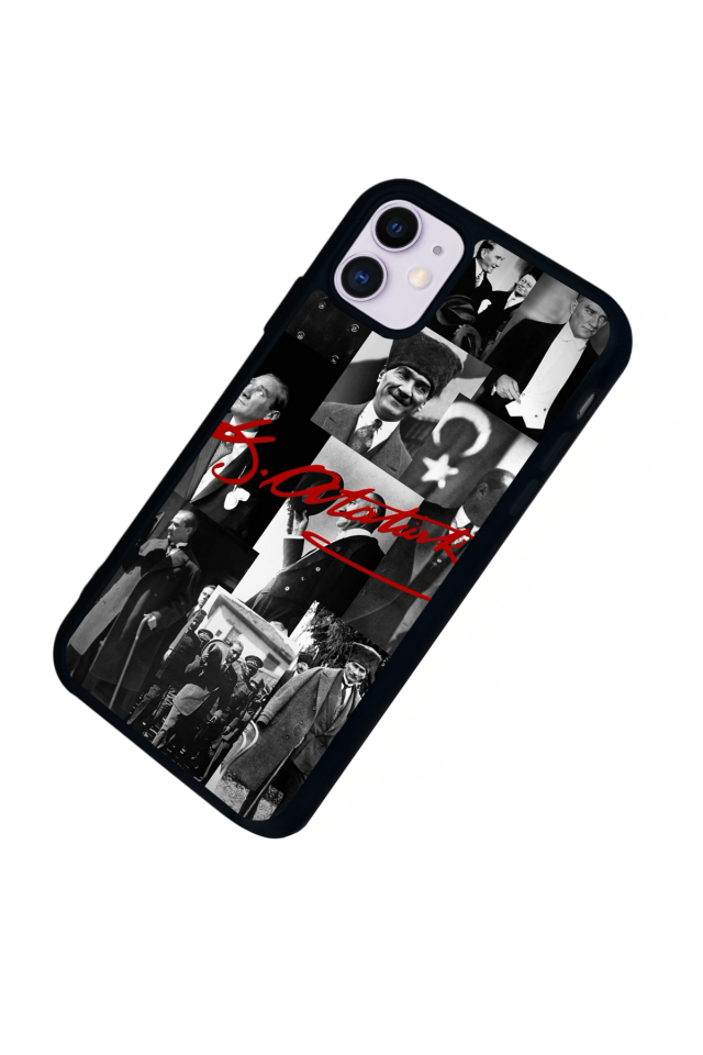 iPhone 11 Uyumlu Mustafa Kemal Ataturk Tasarımlı Glossy Premium Kılıf