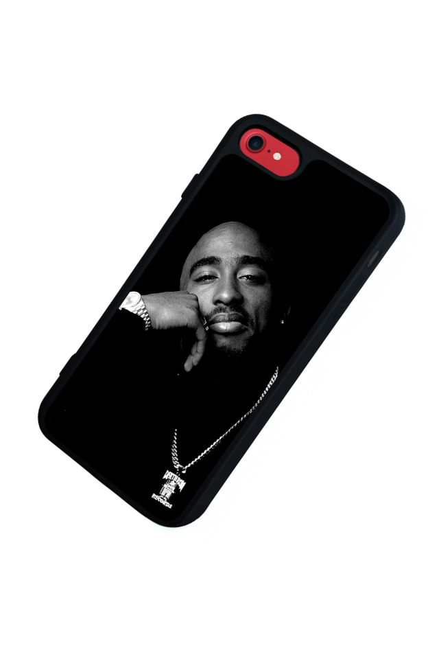 iPhone SE Uyumlu Tupac Tasarımlı Glossy Premium Kılıf