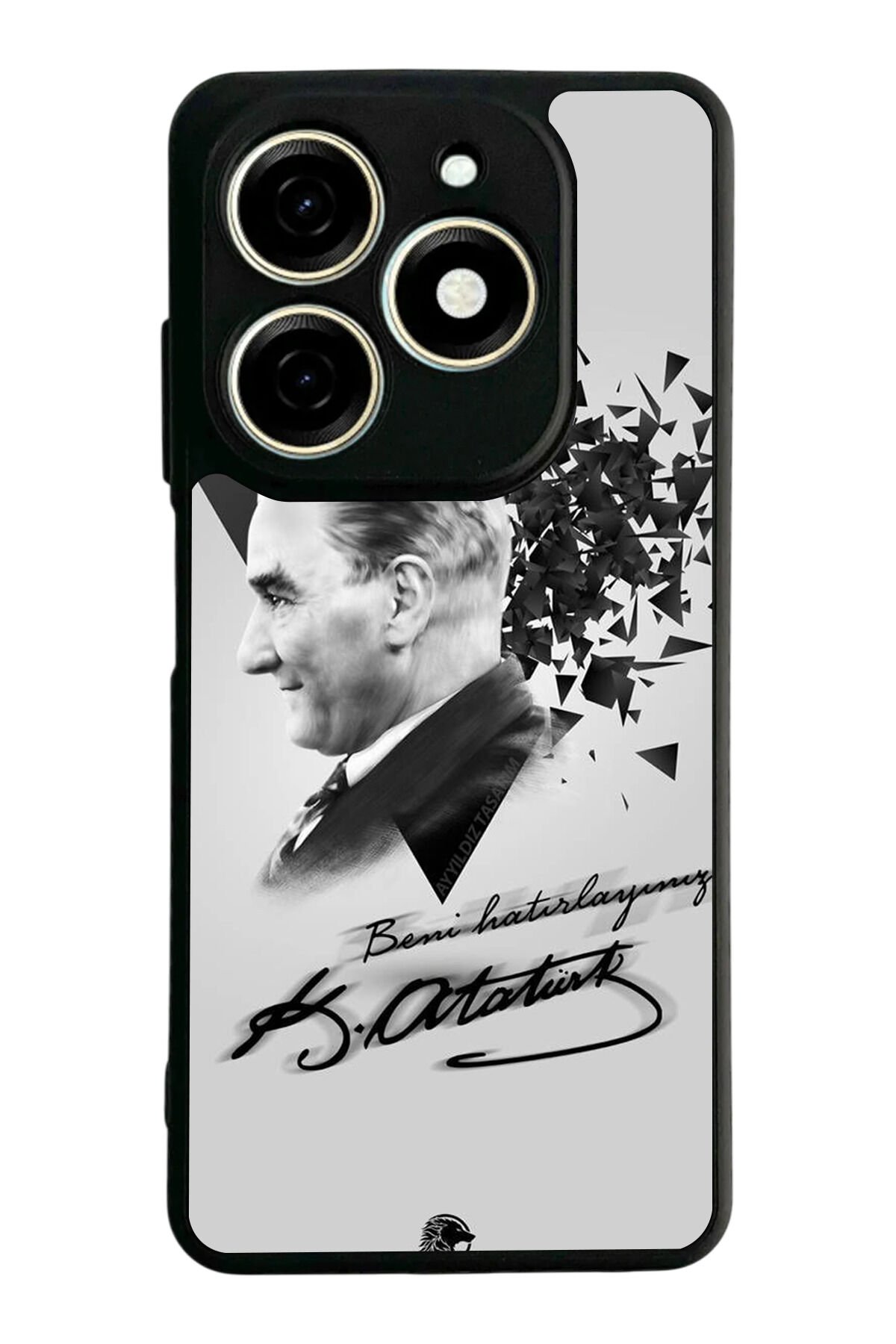 Tecno Spark 20/20C Uyumlu Mustafa Kemal Ataturk Tasarımlı Glossy Premium Kılıf