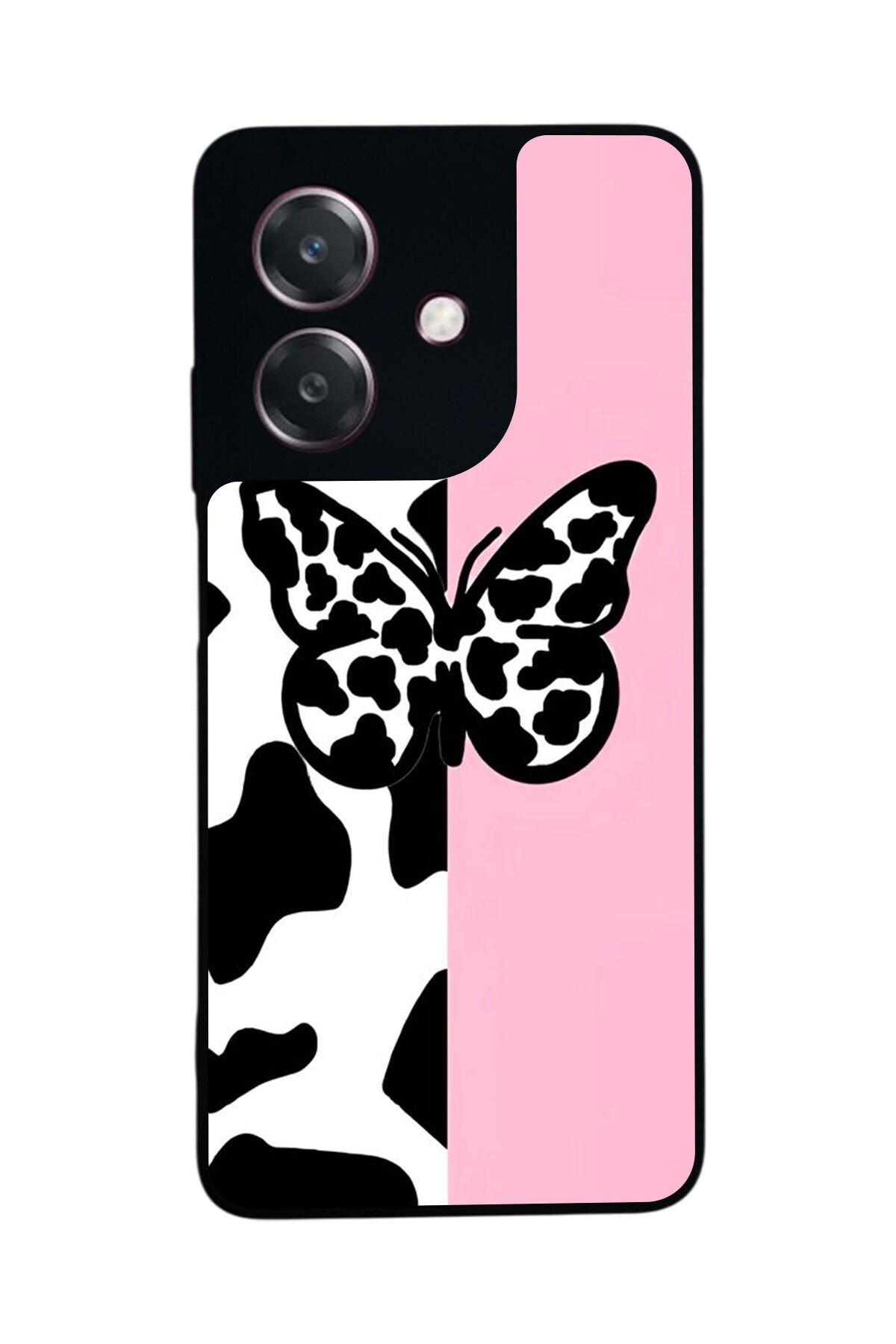 Oppo A3 5G Uyumlu Kelebek Tasarımlı Glossy Premium Kılıf