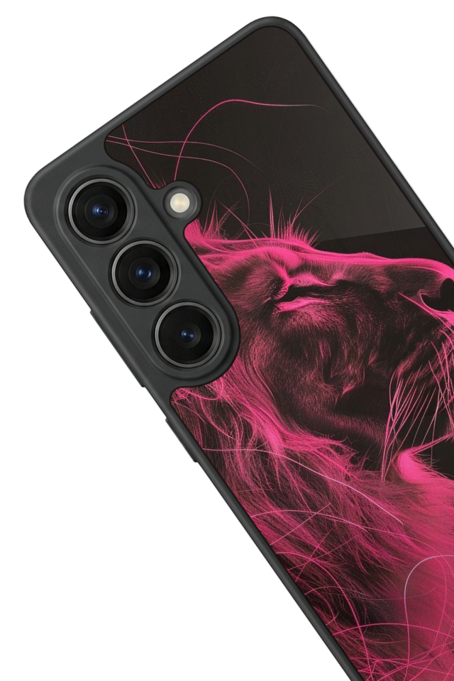 Samsung Galaxy S26 Uyumlu Aslan Tasarımlı Glossy Premium Kılıf