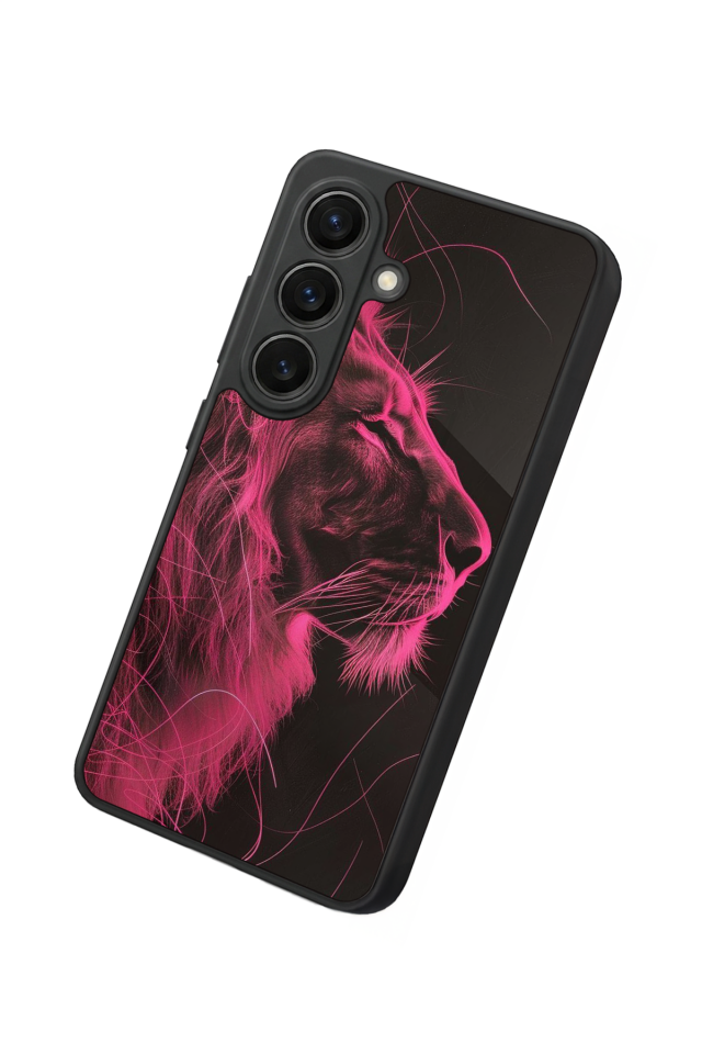 Samsung Galaxy S26 Uyumlu Aslan Tasarımlı Glossy Premium Kılıf