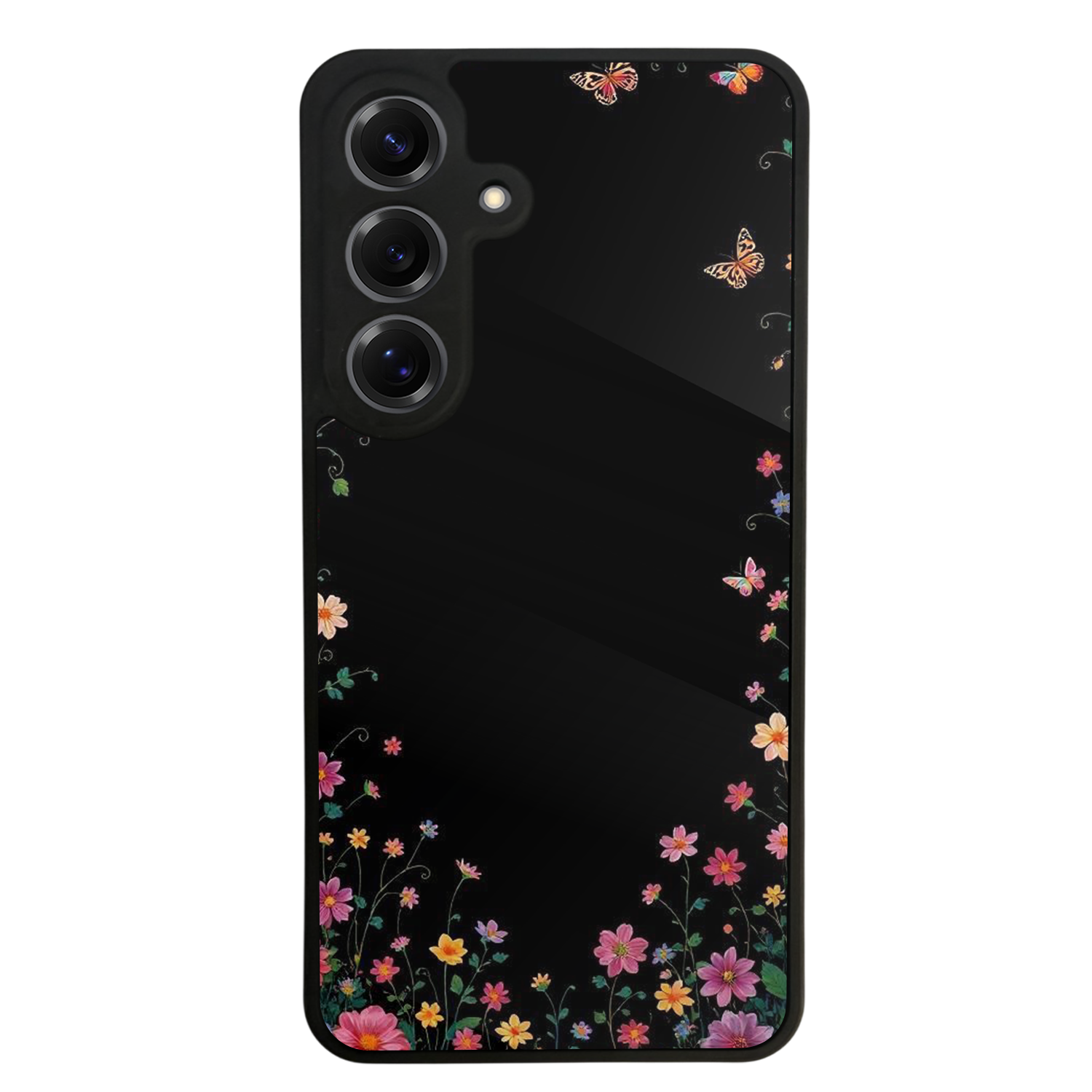 Samsung Galaxy S25 Uyumlu Floral Tasarımlı Glossy Premium Kılıf