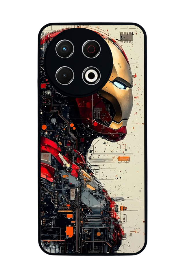 Tecno Spark 30 Pro Uyumlu  Iron Man ( Demir Adam ) Tasarımlı Glossy Premium Kılıf