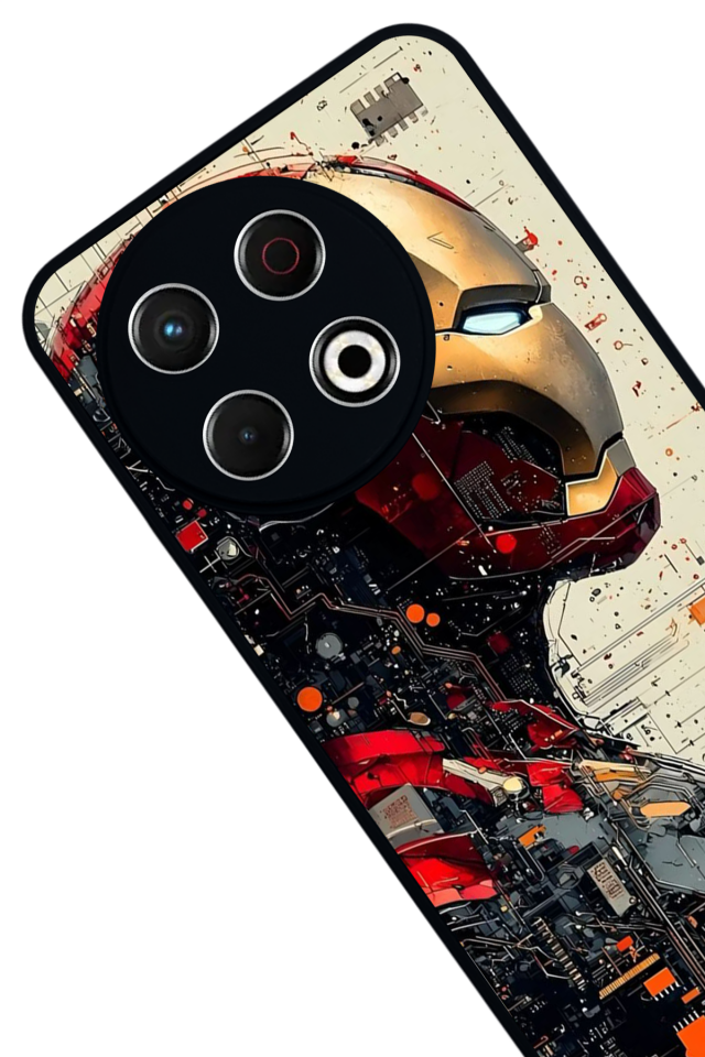 Tecno Spark 30 Pro Uyumlu  Iron Man ( Demir Adam ) Tasarımlı Glossy Premium Kılıf