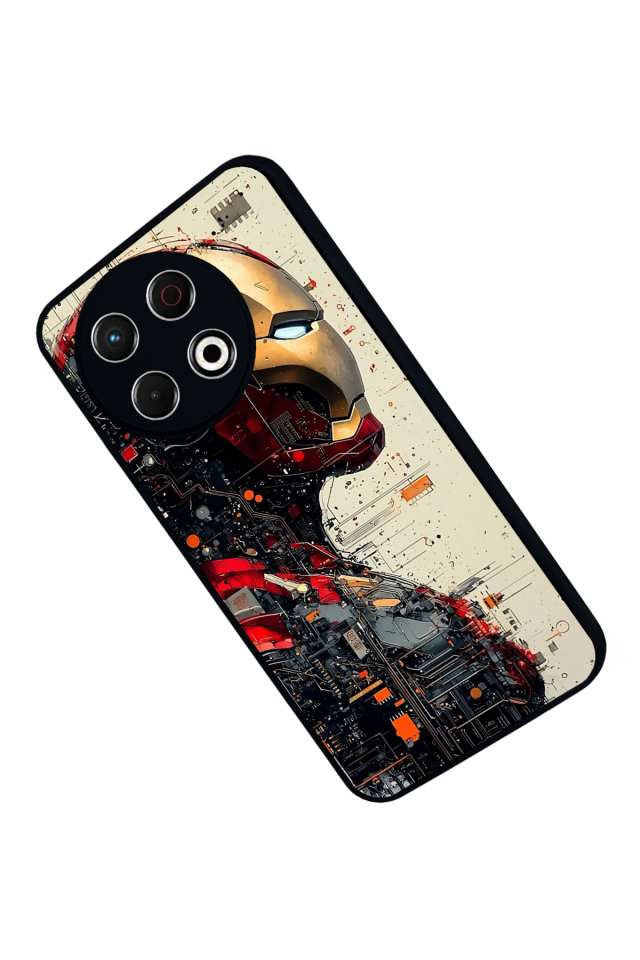 Tecno Spark 30 Pro Uyumlu  Iron Man ( Demir Adam ) Tasarımlı Glossy Premium Kılıf