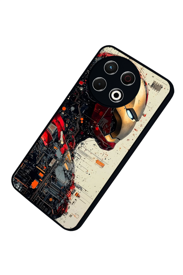Tecno Spark 30 Pro Uyumlu  Iron Man ( Demir Adam ) Tasarımlı Glossy Premium Kılıf