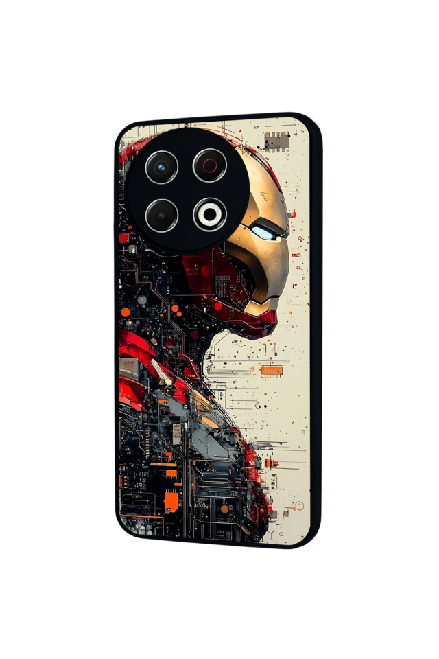 Tecno Spark 30 Pro Uyumlu  Iron Man ( Demir Adam ) Tasarımlı Glossy Premium Kılıf