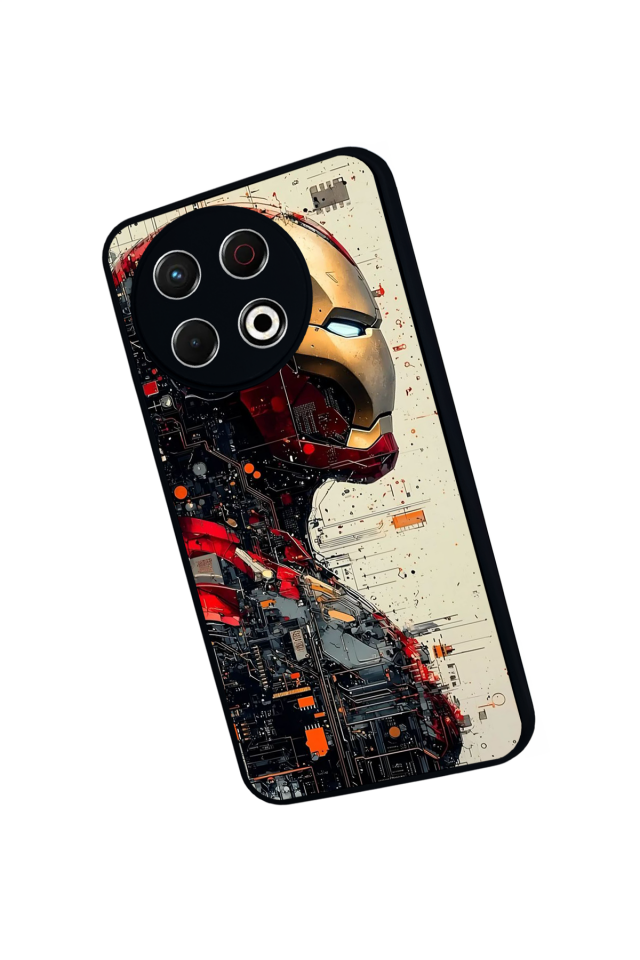 Tecno Spark 30 Pro Uyumlu  Iron Man ( Demir Adam ) Tasarımlı Glossy Premium Kılıf