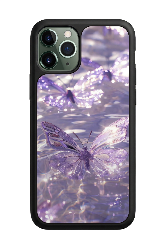 iPhone 11 Pro Max Uyumlu Kelebek Tasarımlı Glossy Premium Kılıf