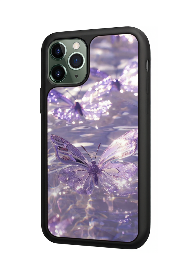 iPhone 11 Pro Max Uyumlu Kelebek Tasarımlı Glossy Premium Kılıf