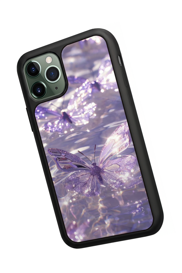 iPhone 11 Pro Max Uyumlu Kelebek Tasarımlı Glossy Premium Kılıf