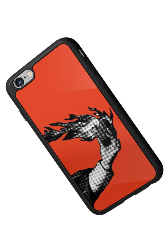 iPhone 6 Plus Uyumlu Kirmizi Tasarımlı Glossy Premium Kılıf