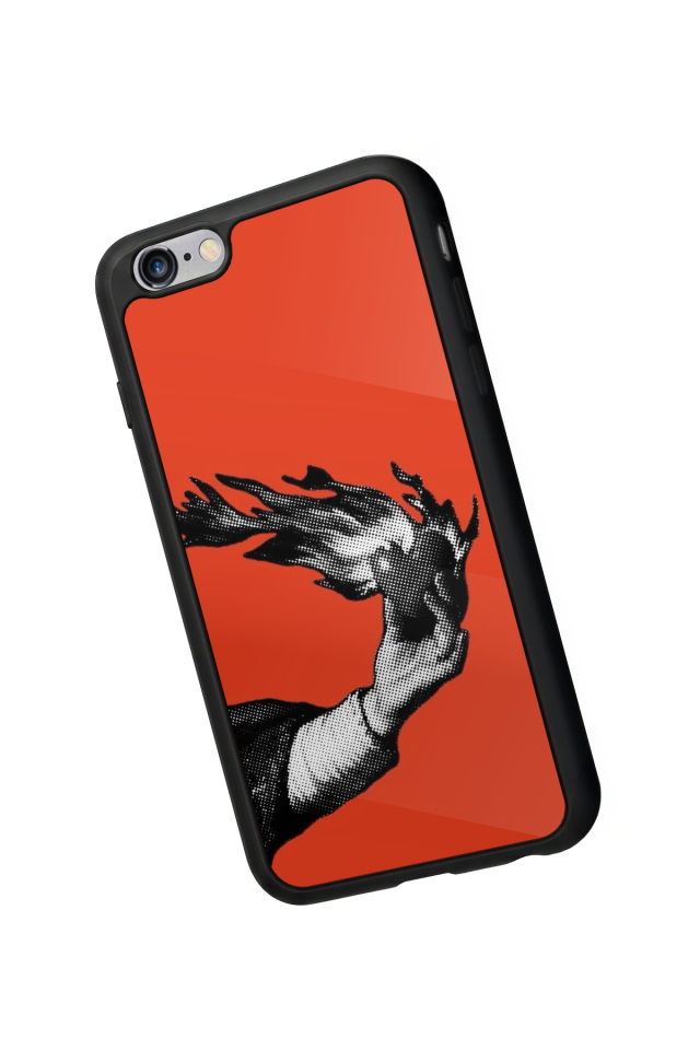 iPhone 6 Plus Uyumlu Kirmizi Tasarımlı Glossy Premium Kılıf