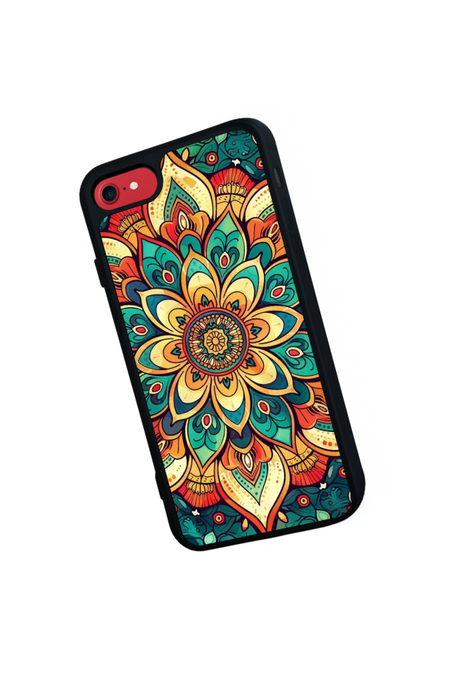 iPhone 8 Uyumlu Mandala Tasarımlı Glossy Premium Kılıf