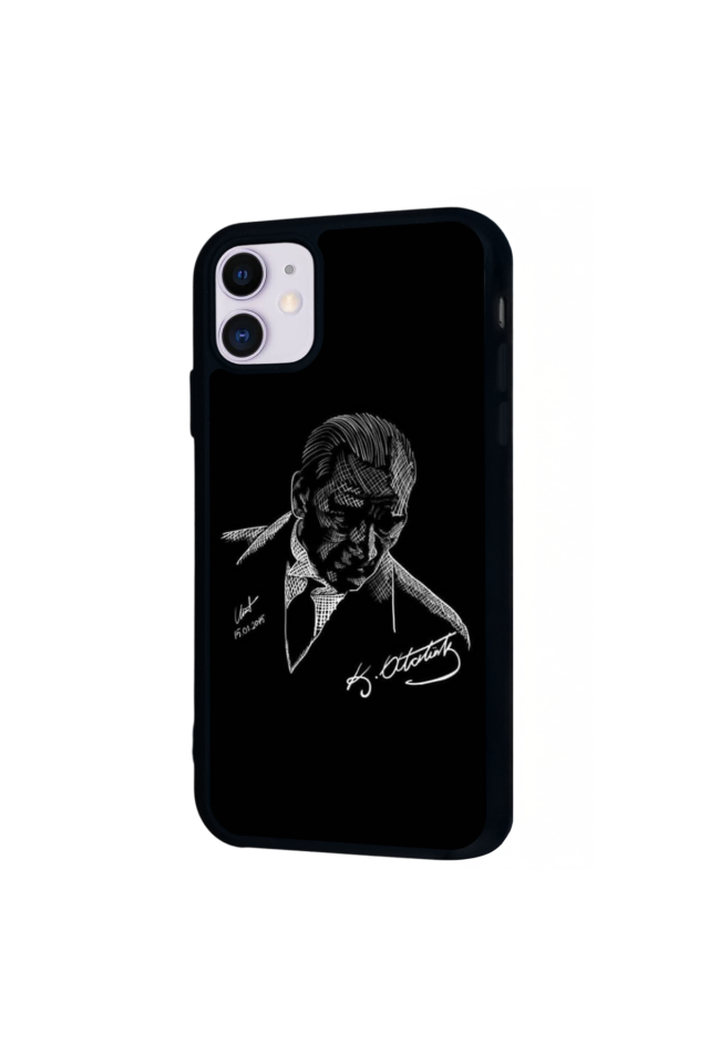 iPhone 11 Uyumlu Mustafa Kemal Ataturk Tasarımlı Glossy Premium Kılıf