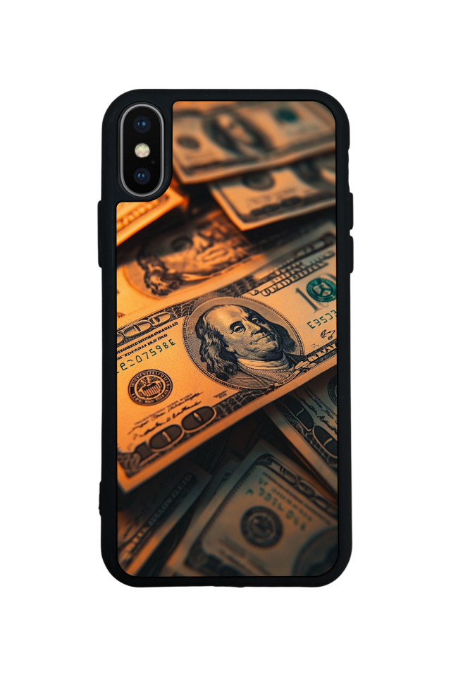 iPhone X/ XS Uyumlu Para Tasarımlı Glossy Premium Kılıf