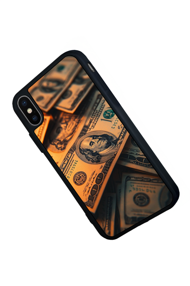 iPhone X/ XS Uyumlu Para Tasarımlı Glossy Premium Kılıf