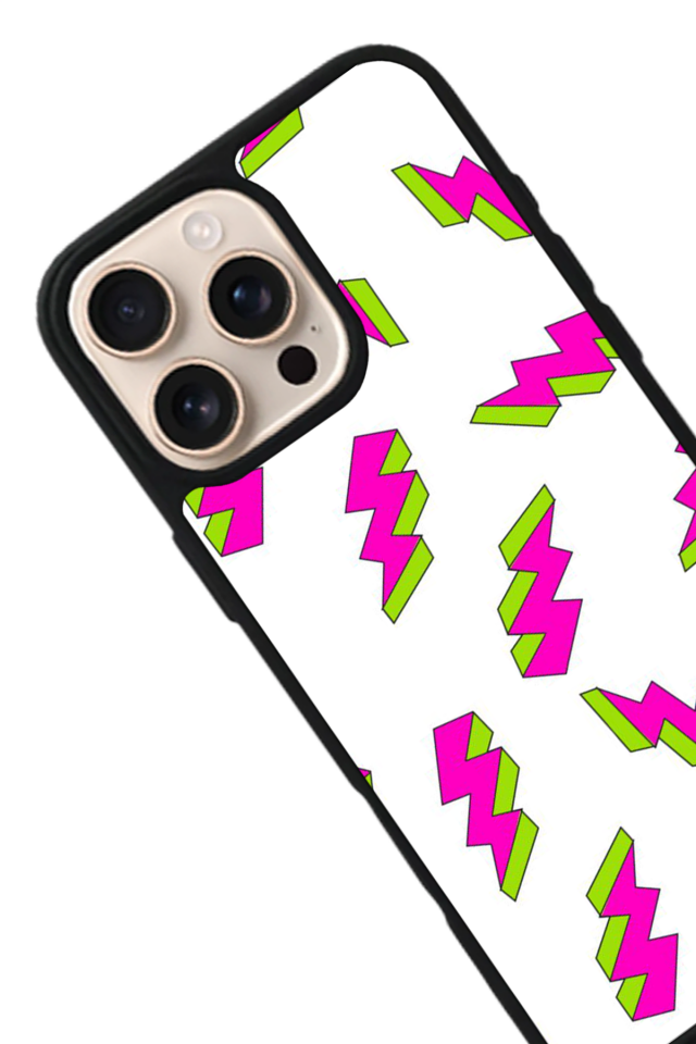 iPhone 15 Pro Uyumlu Simsek Tasarımlı Glossy Premium Kılıf