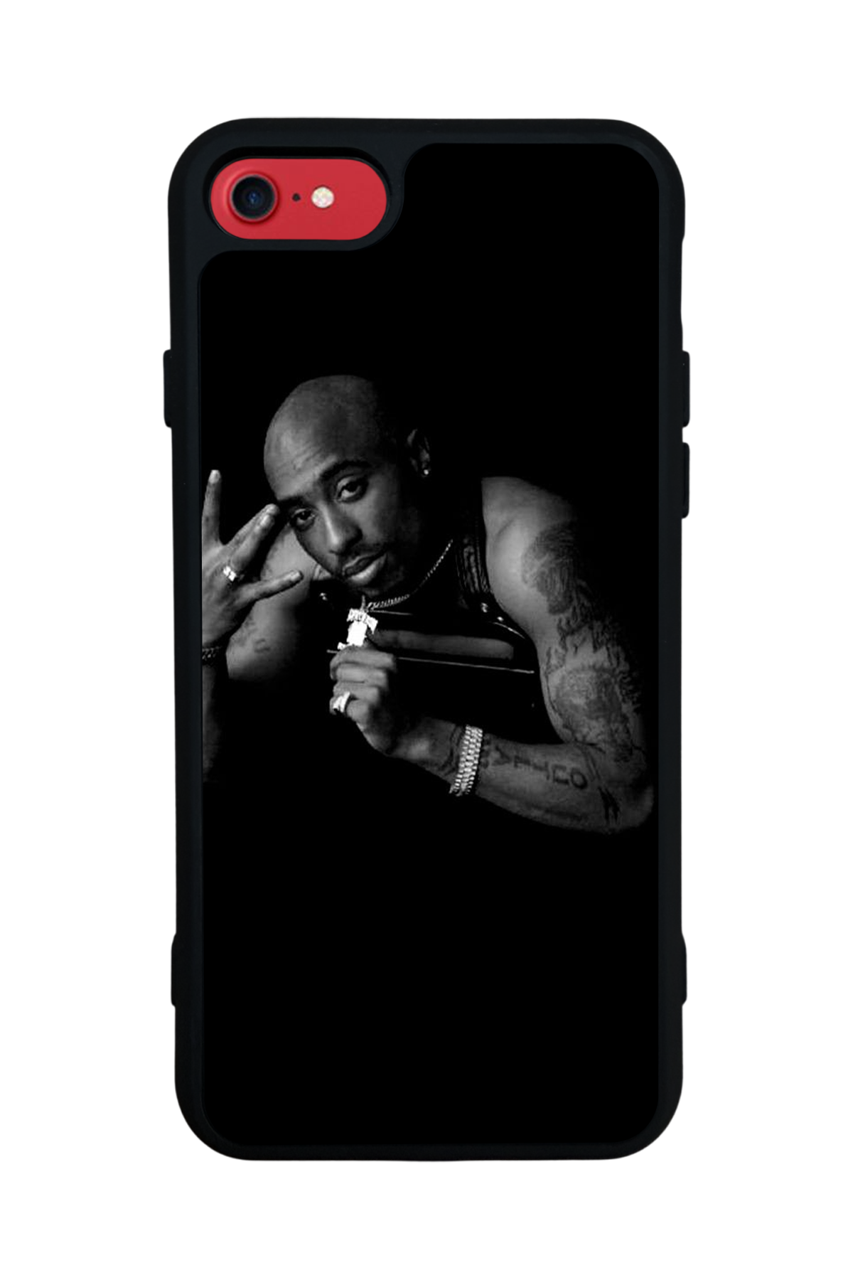iPhone SE Uyumlu Tupac Tasarımlı Glossy Premium Kılıf