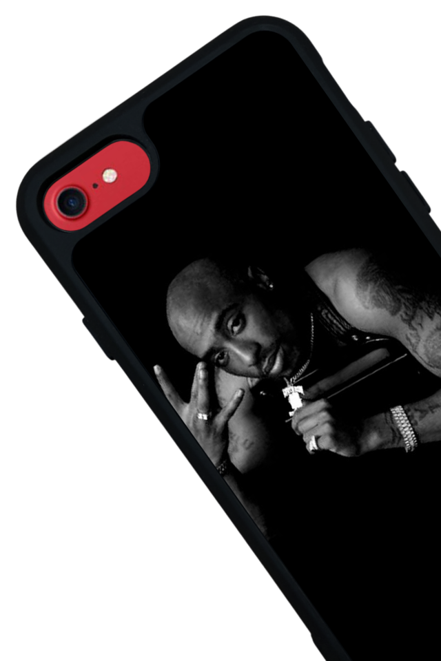 iPhone SE Uyumlu Tupac Tasarımlı Glossy Premium Kılıf