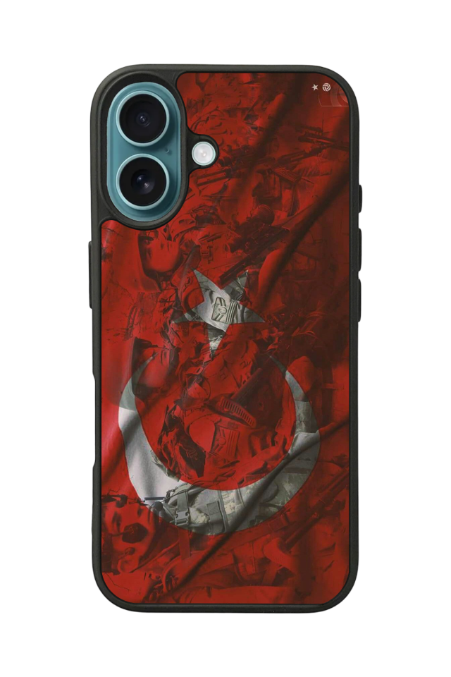 iPhone 16 Uyumlu Türk Bayragi Tasarımlı Glossy Premium Kılıf