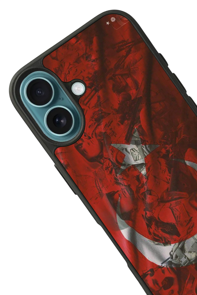iPhone 16 Uyumlu Türk Bayragi Tasarımlı Glossy Premium Kılıf