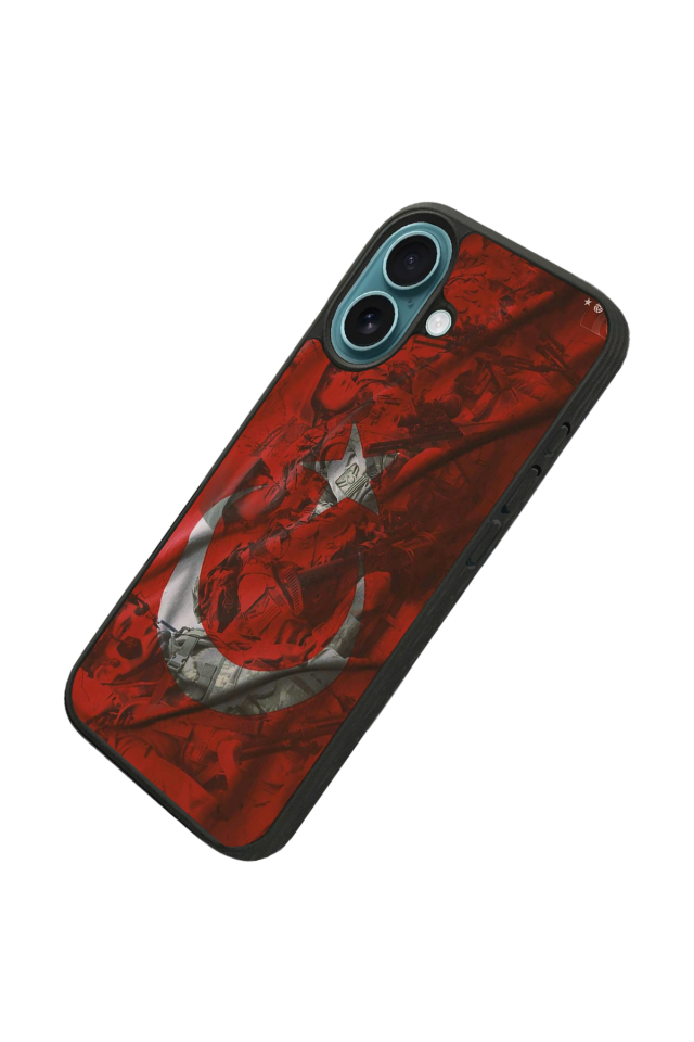 iPhone 16 Uyumlu Türk Bayragi Tasarımlı Glossy Premium Kılıf