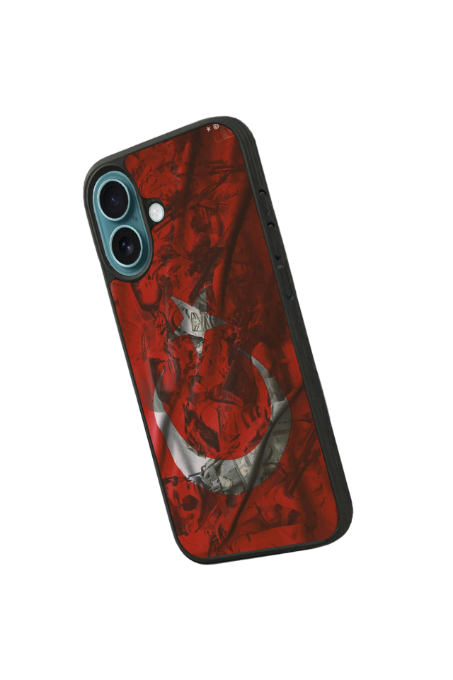 iPhone 16 Uyumlu Türk Bayragi Tasarımlı Glossy Premium Kılıf