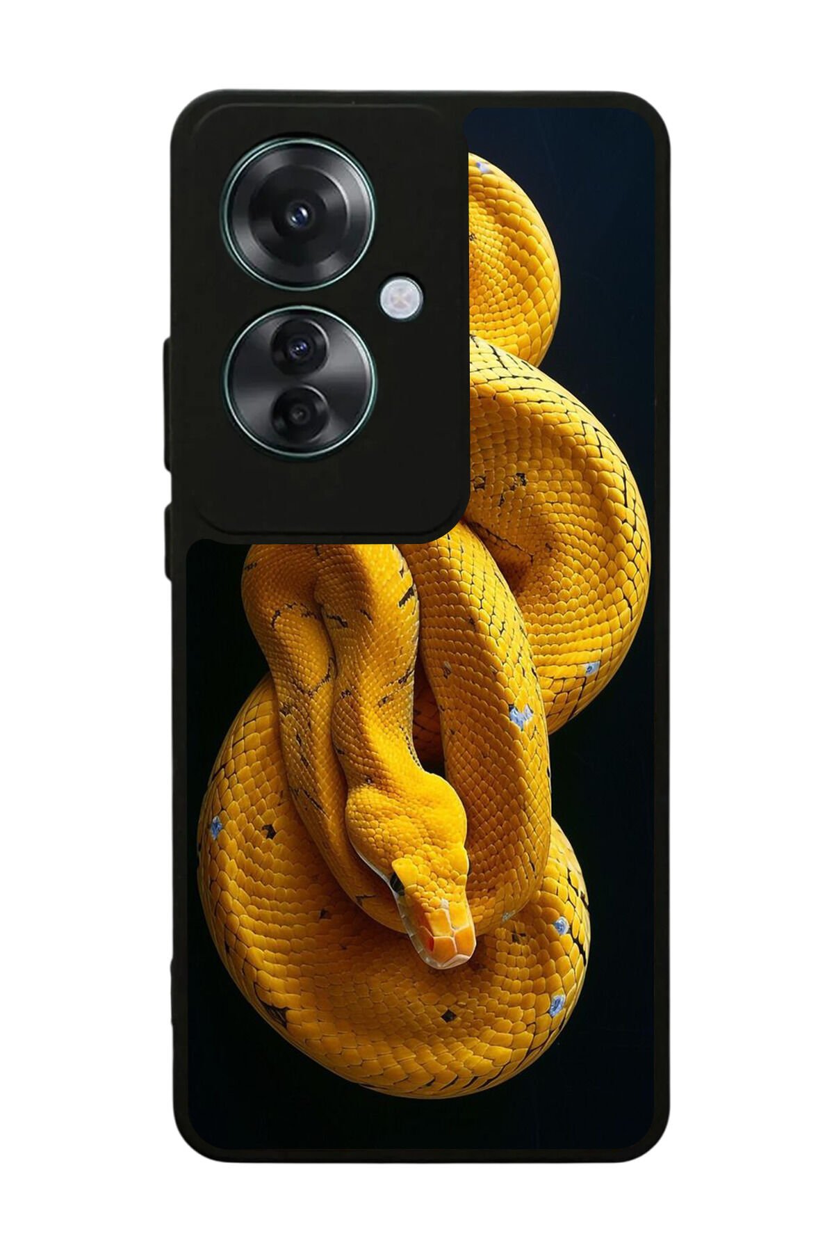 Oppo Reno 11F Uyumlu Yılan Tasarımlı Glossy Premium Kılıf
