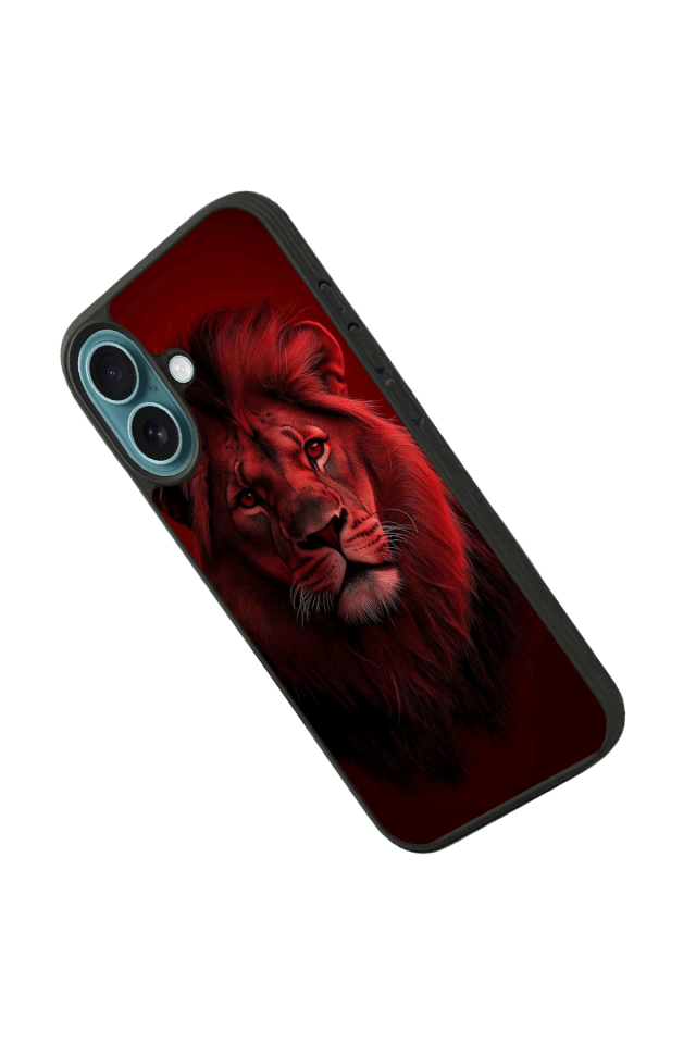 iPhone 16 Plus Uyumlu Aslan Tasarımlı Glossy Premium Kılıf