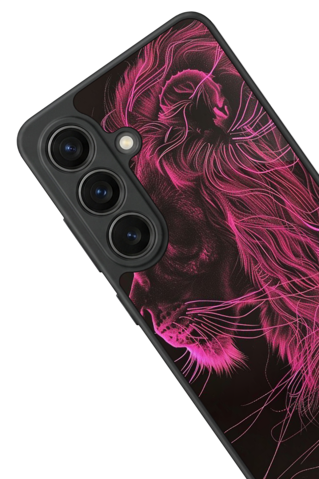 Samsung Galaxy S26 Uyumlu Aslan Tasarımlı Glossy Premium Kılıf