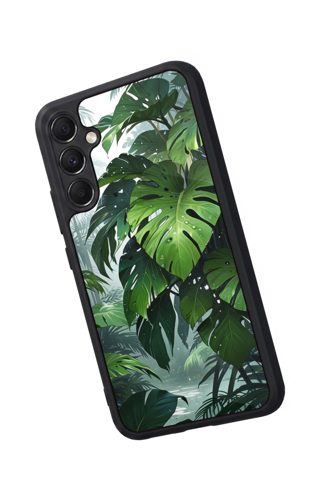 Samsung Galaxy M34 Uyumlu Botanik Tasarımlı Glossy Premium Kılıf