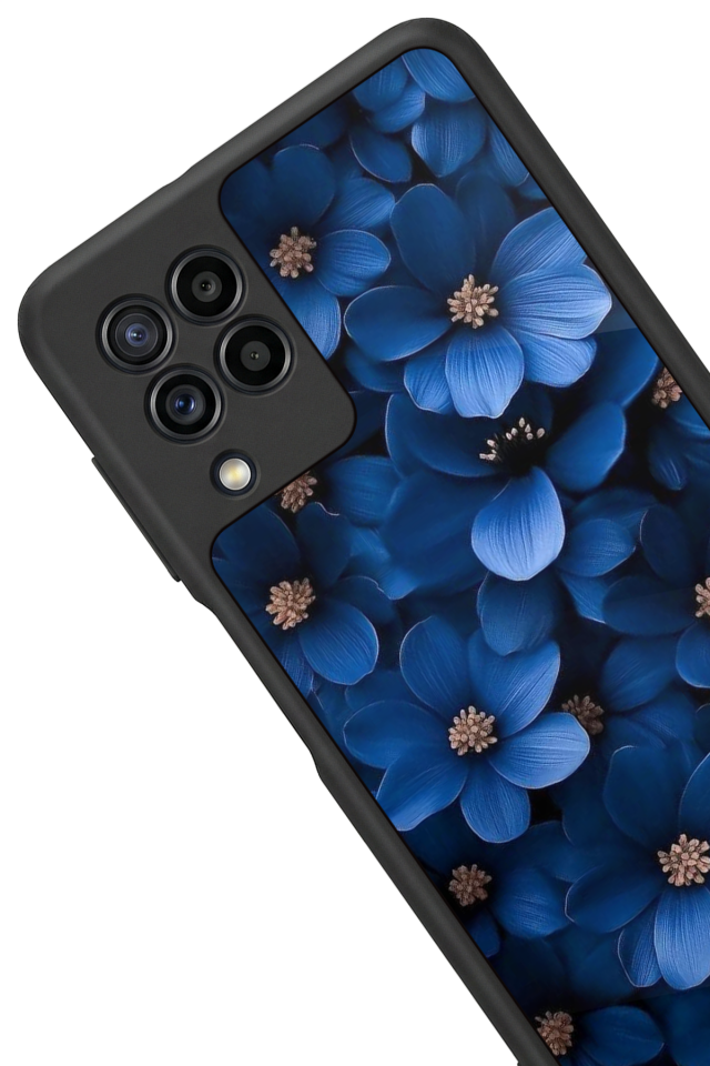 Samsung Galaxy M22 Uyumlu Cicek Tasarımlı Glossy Premium Kılıf